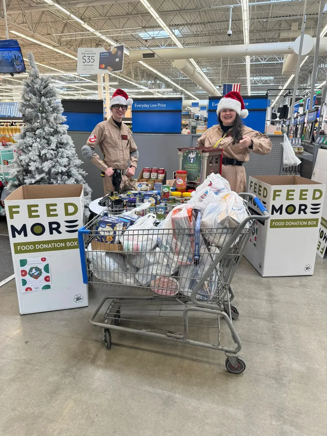 Ghostbusters Virginia members at a feast for families event with Feed More