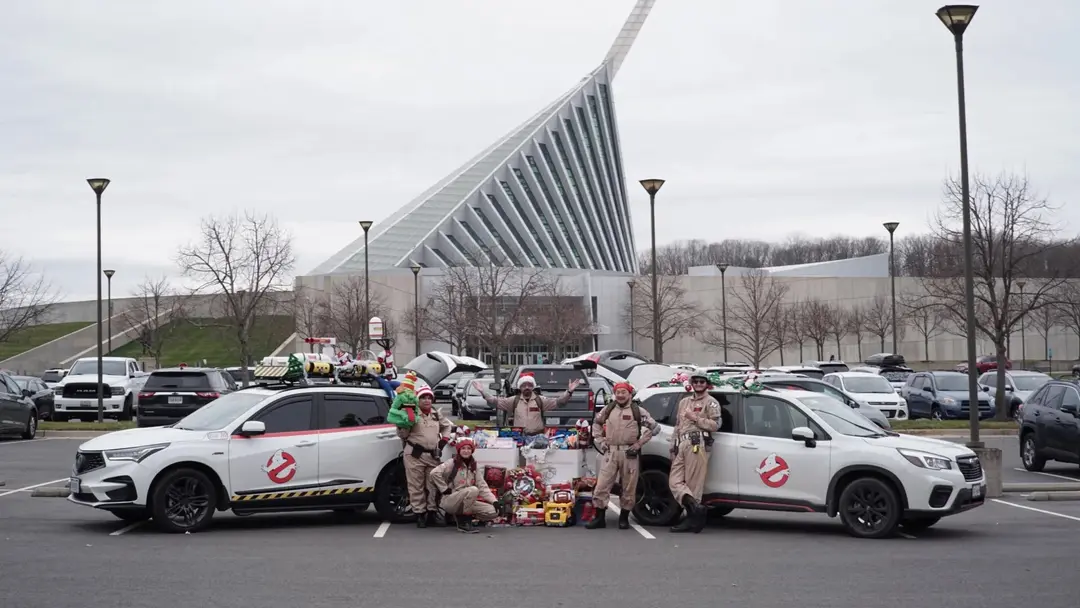 Ghostbusters Virginia members at another successful Toys for Tots dropoff