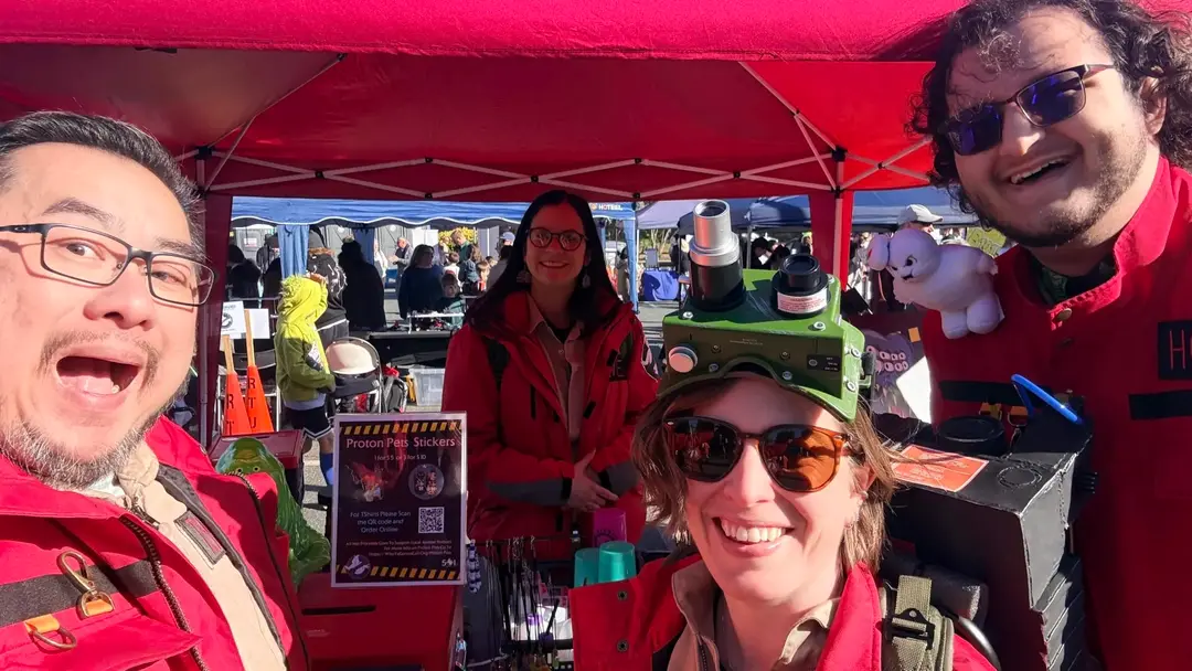 Ghostbusters Virginia members showing that anything is PAWSible when you care enough