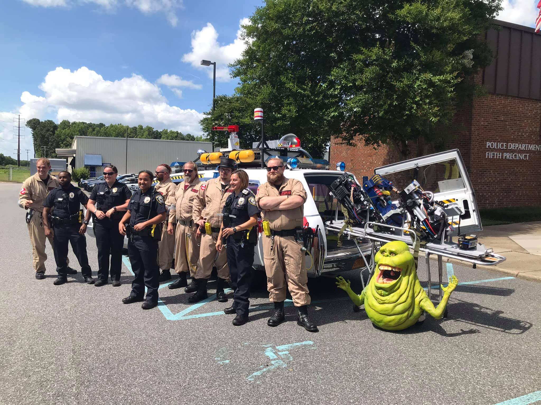 Ghostbusters Virginia members at a community event with local first responders